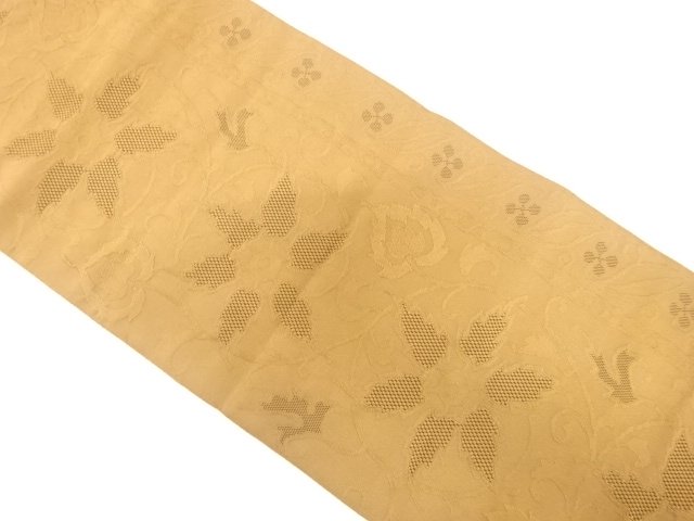 JAPANESE NAGOYA OBI / WOVEN FLOWER ARABESQUE